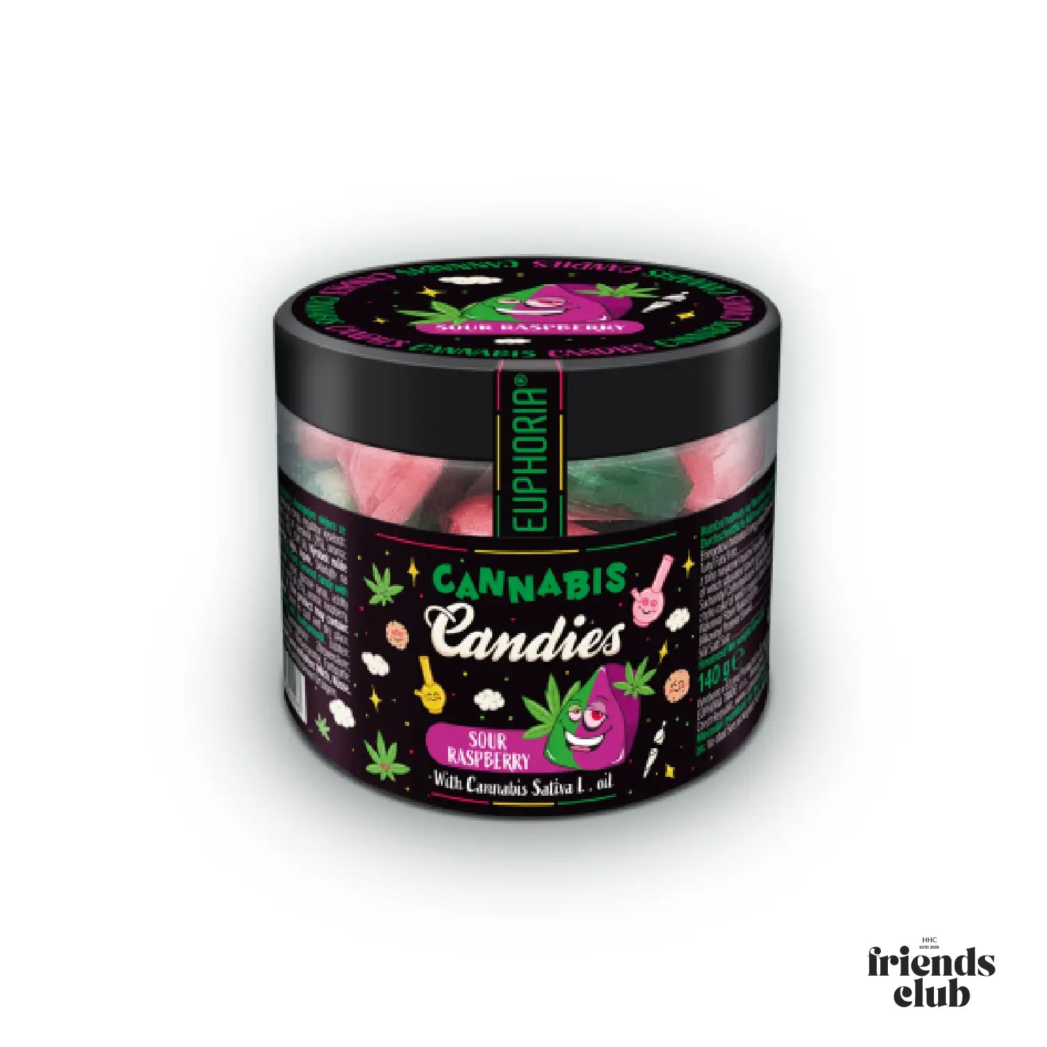 Euphoria Cannabis Bonbons Sour Strawberry-HHCFriends