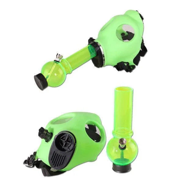 Gasmaske grün mit Bong-HHCFriends