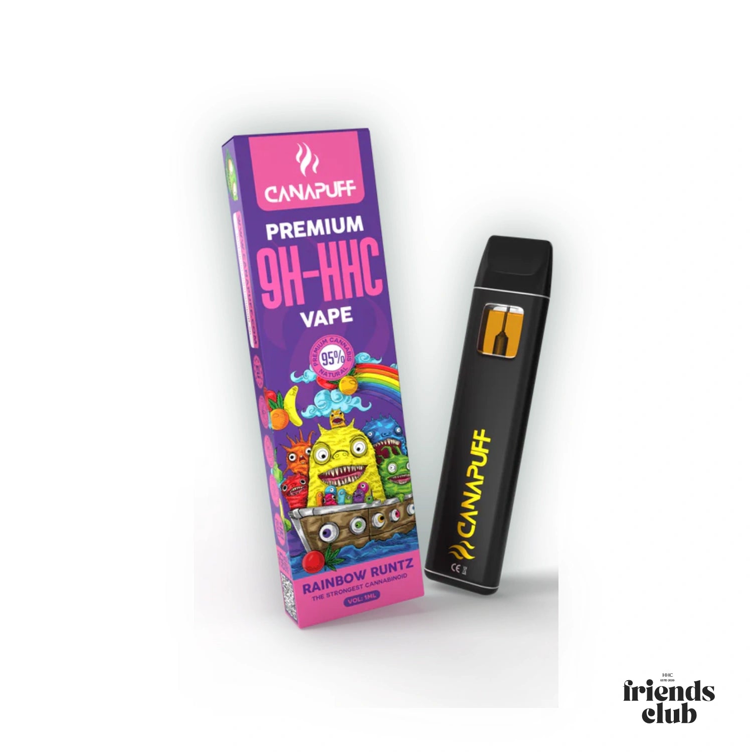 9H-HHC Vape Rainbow Runtz 95% 1ml HHCFriends