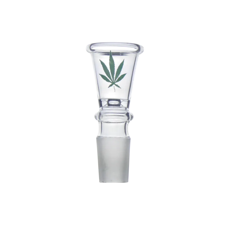 Glas Kopf mit Blatt – Conical 7,5 cm-HHCFriends