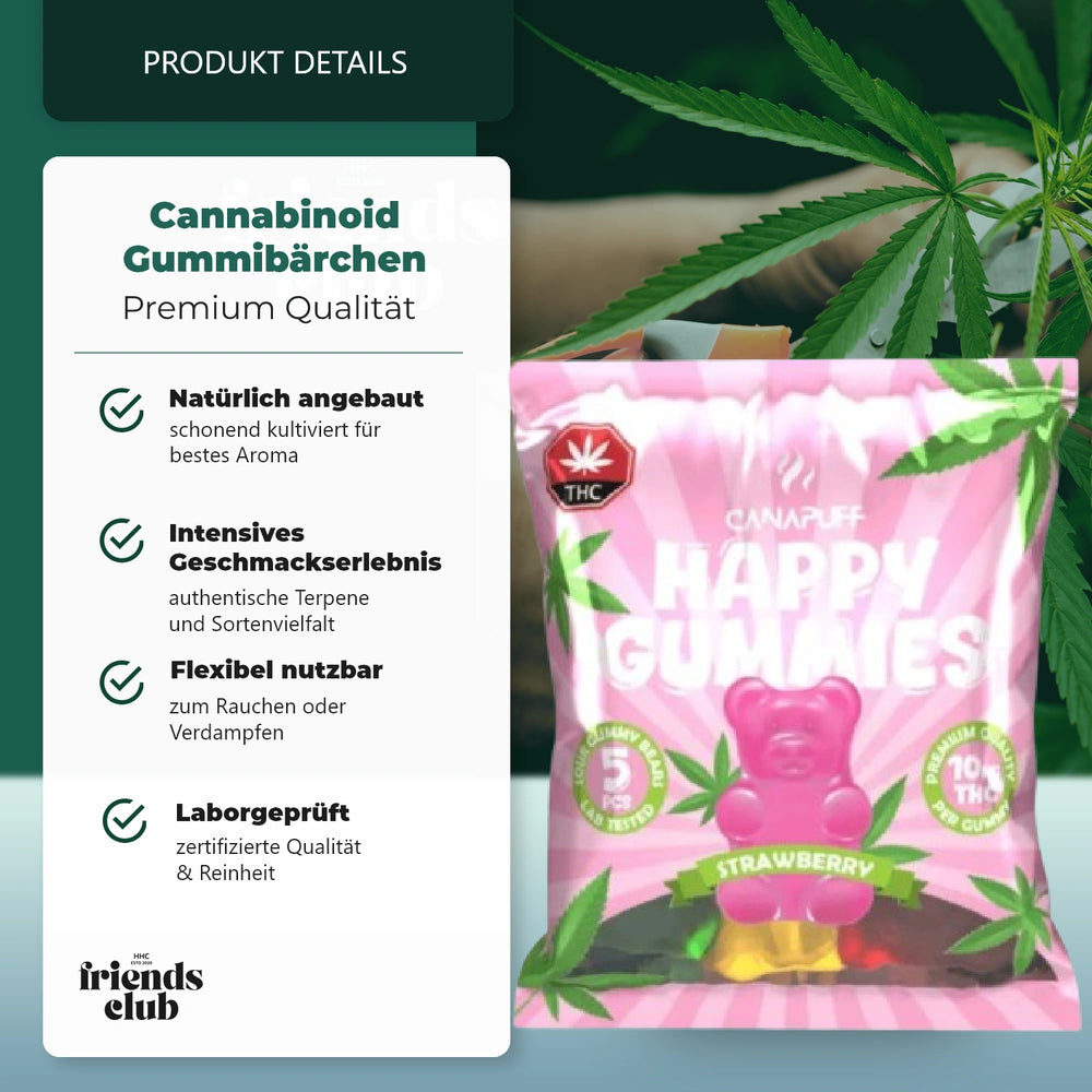 THC Aroma Gummies Strawberry 5Stk-HHCFriends