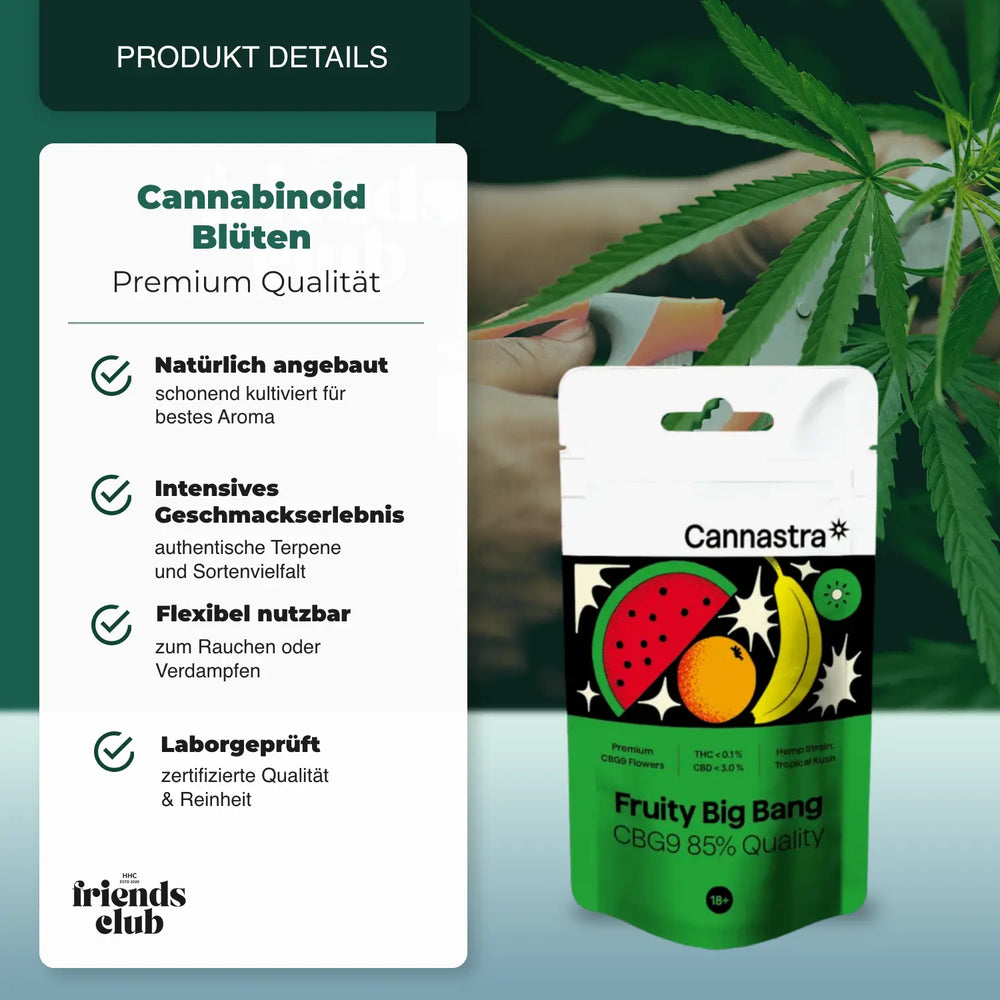 CBG9 Blüten 85% - Fruity Big Bang - hhcfriends