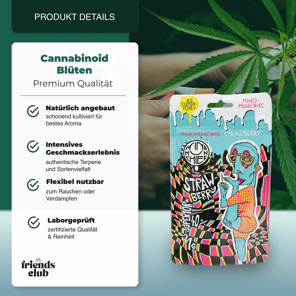H3 Blüten Strawberry 1g - hhcfriends