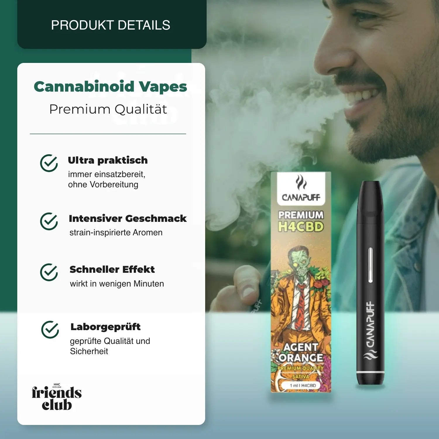 H4CBD Vape Agent Orange 96% HHCFriends