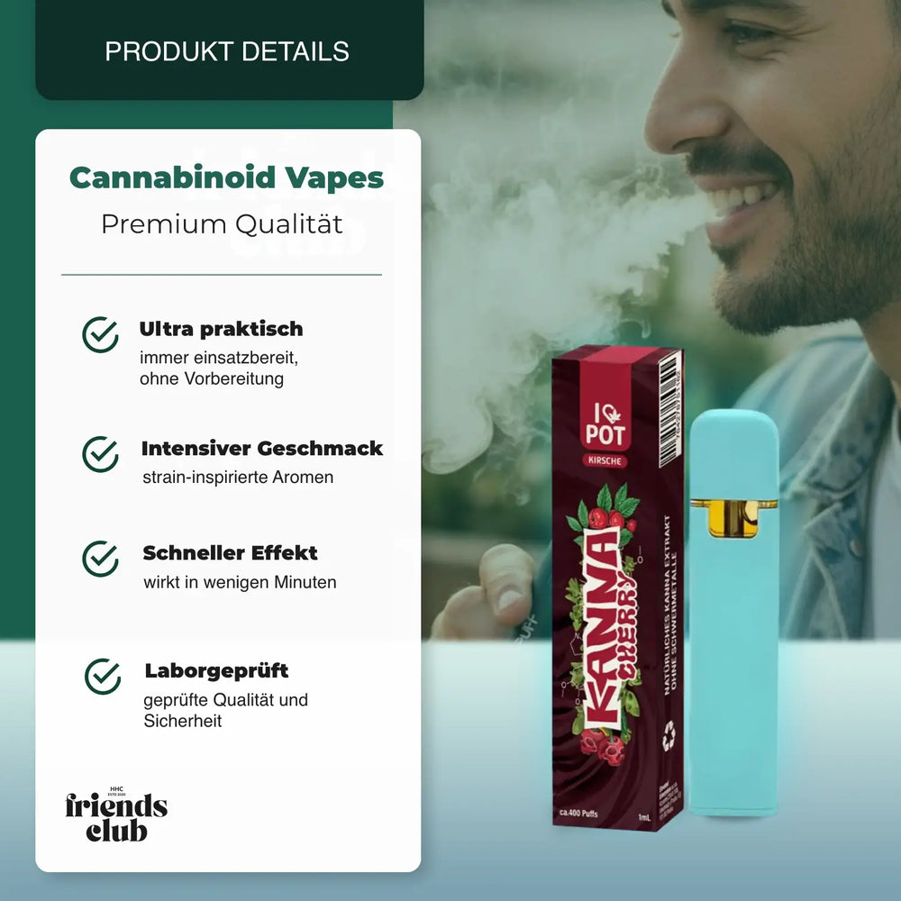 Kanna Vape Cherry 1ml - I♡POT - hhcfriends