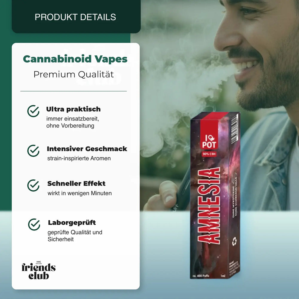 CBH Vape Amnesia 90% I♥Pot - hhcfriends