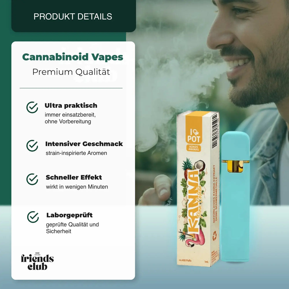 Kanna Vape Pina Colada 1ml - I♡POT - hhcfriends