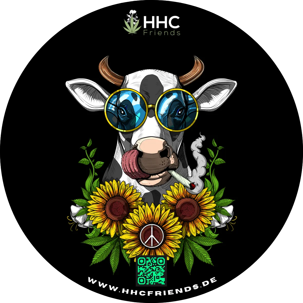 Aufkleber "Crazy Cow"-HHCFriends