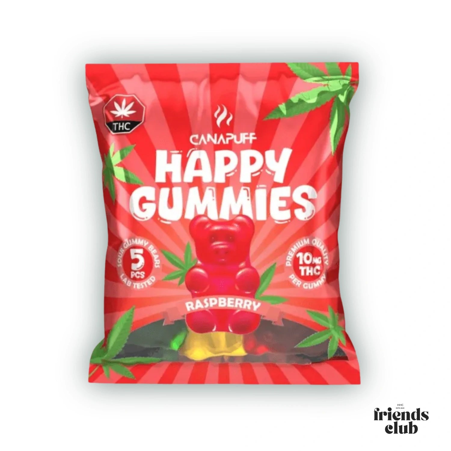 THC Gummies - Raspberry (5 Stück)-HHCFriends