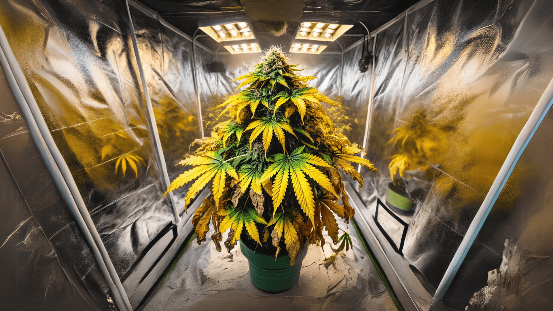 Cannabis: Gelbe Blätter