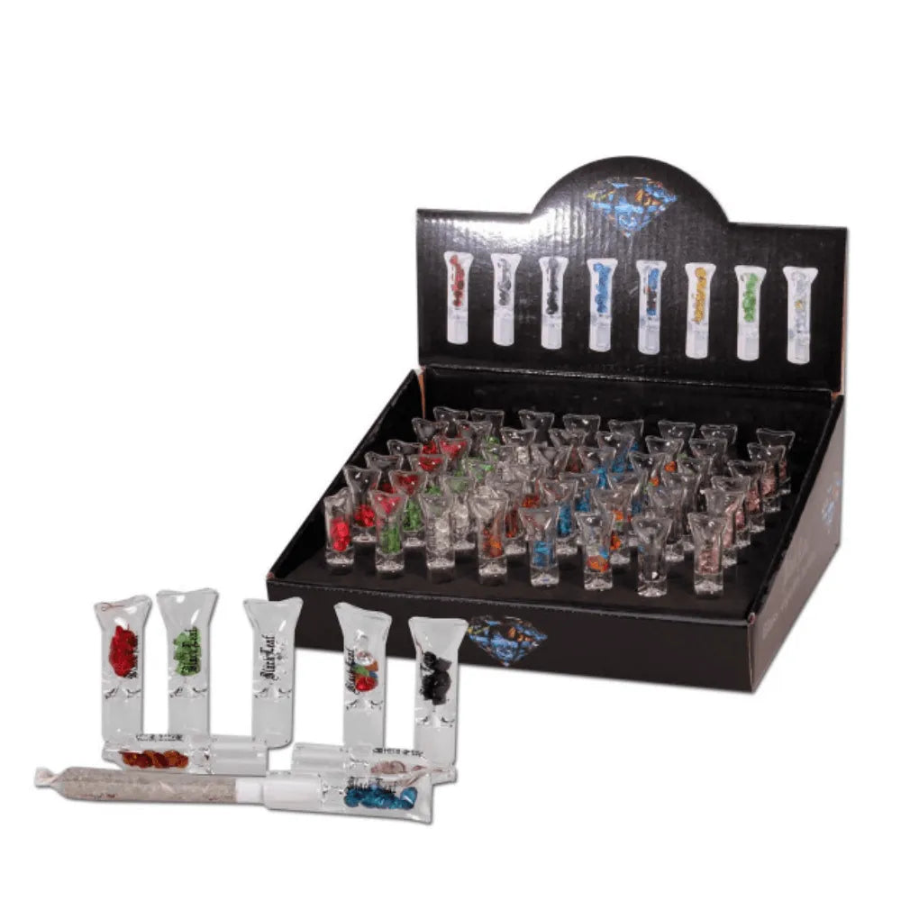 Glastips mit Strass 8mm Filter Black Leaf-HHCFriends