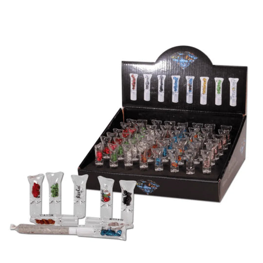 Glastips mit Strass 8mm Filter Black Leaf-HHCFriends